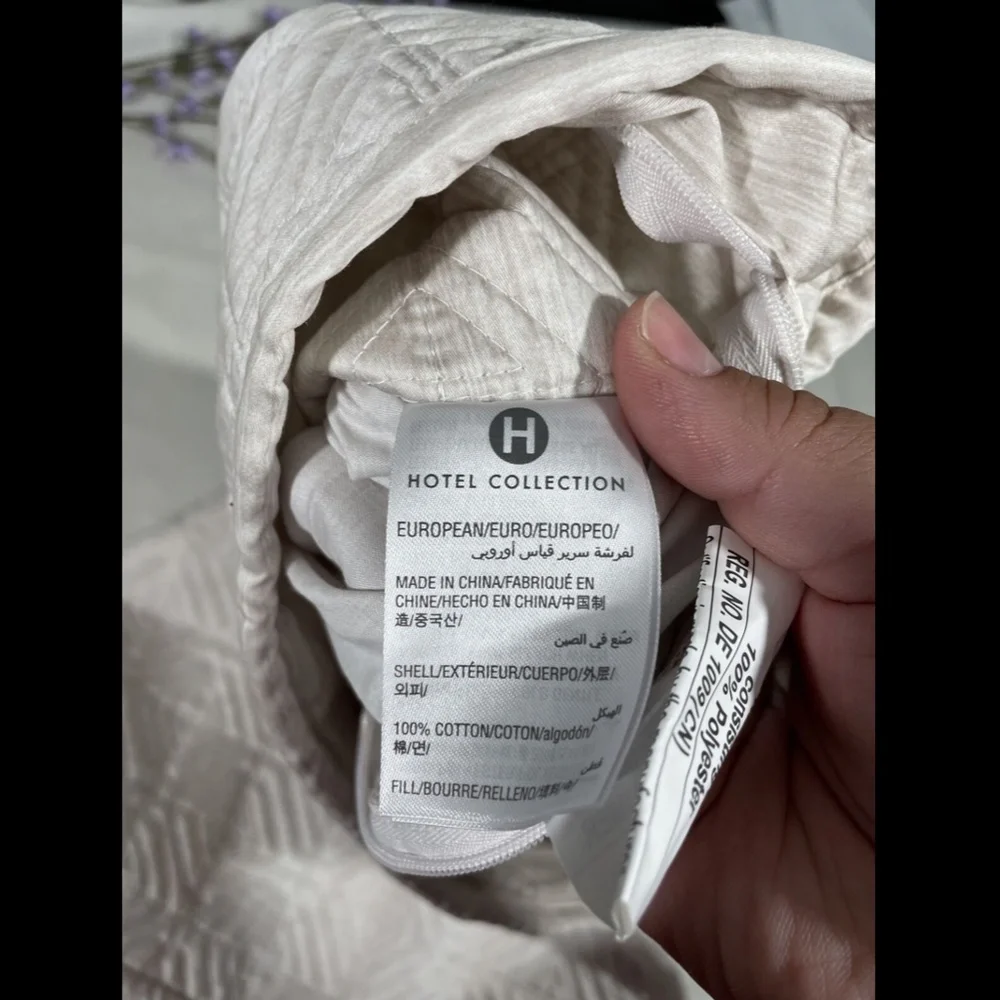 NEW Hotel Collection Woodrose Quilted‎ 1 Euro Sham